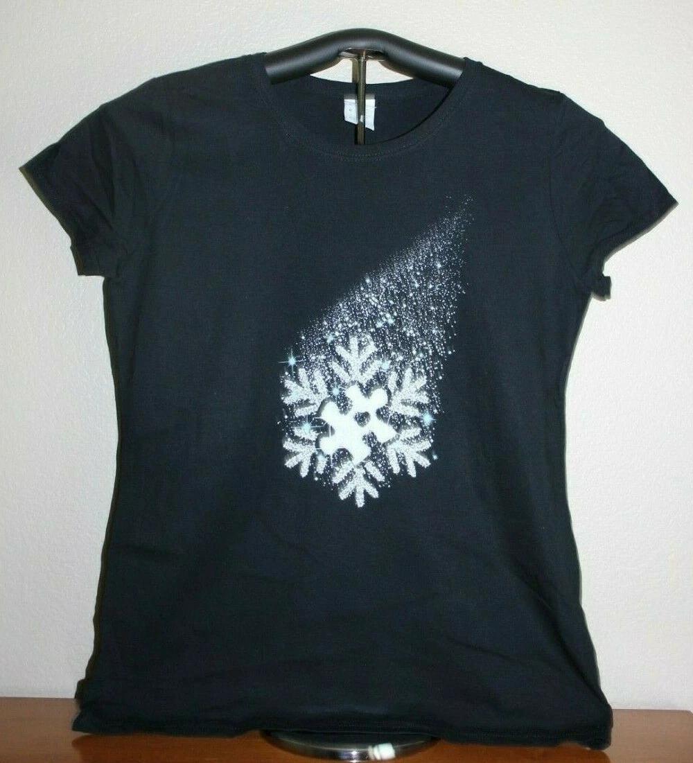 

Falling Snowflake- Be Uniques like a Snowflake- 100% Cotton T-shirt Mens Tees Top Ladies, Large, Black M