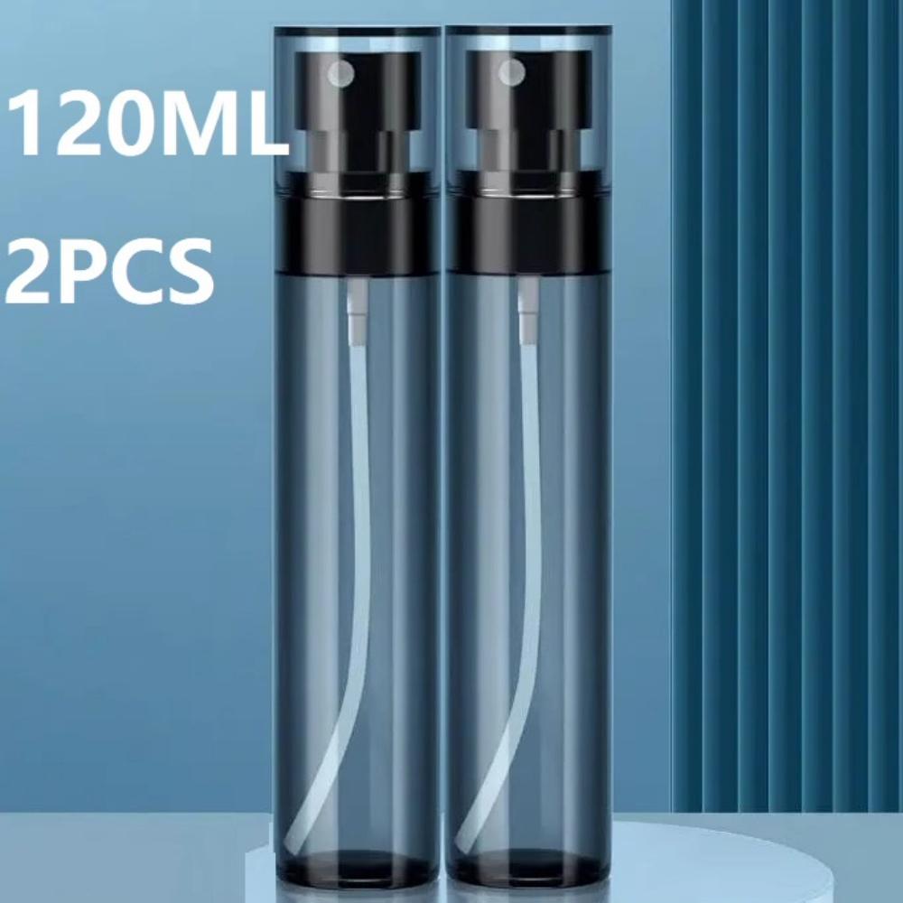 2 Pieces of 30/60/80/100/120ml Spray Bottles, Black Plastic Fine Mist Mini Mr. Bottles for Hair, Cleaning, Salon, Planting and S