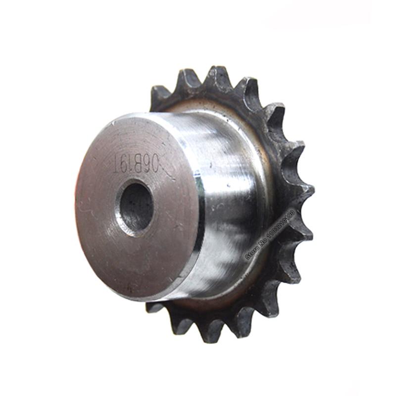 1pc 06B Industrial Drive Sprockets Wheel 45# Steel Chain Gears 26 27 28 29 30 31 32 33 34 35 36 37 38 39 40 41 Teeth Pilot Bore