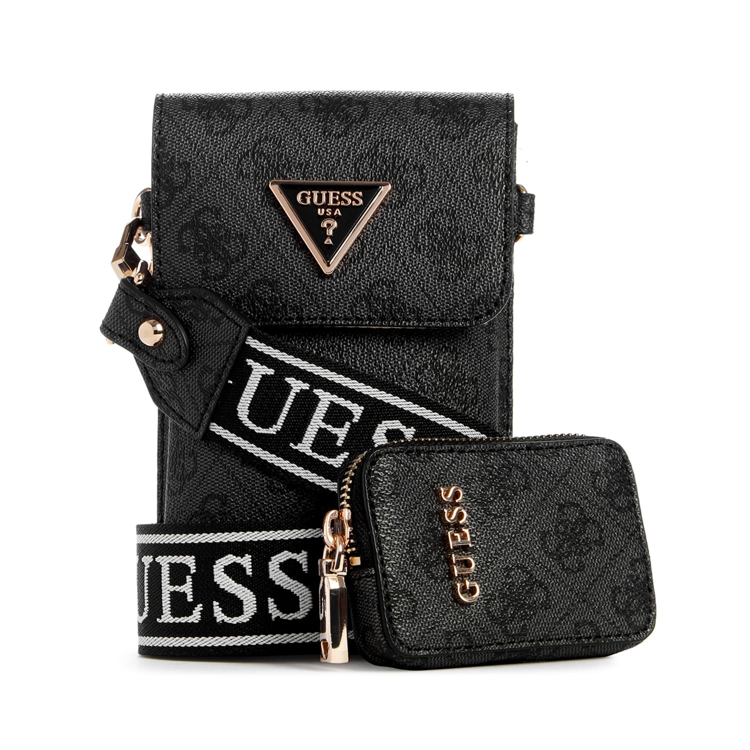 

GUESS Latona Флап Чіт Вугільний Один Розмір Чат, Лого,