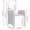 VidaXL Chaises inclinables de jardin lot de 2 avec repose-pied rotin 365196