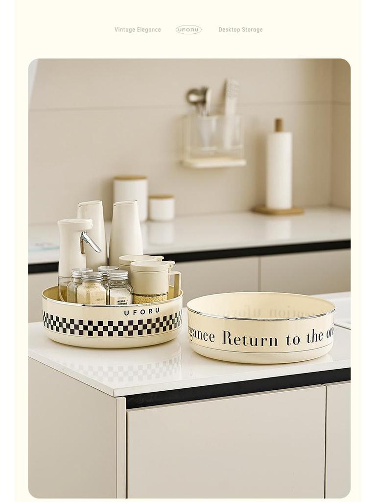 Rotating Kitchen Storage Rack: Large-Capacity Spice and Fruit Organizer