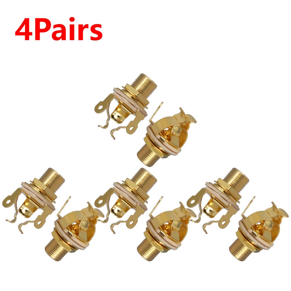 1-5Pairs Guitar Pickup 1/4 Inch 6.35Mm Output Jack Guitar Stereo Socket Parts Guitar Mono Jack Socket for Electric Guitar Bass