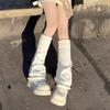1Pair Cute Lolita Warmer Flared Socks Autumn Winter Calf Gaiter Stylish Leg Warmers Cartoon Solid Color Long Tube Leg Warmer