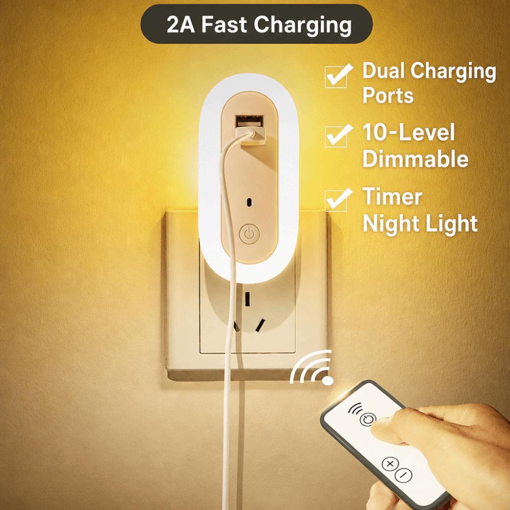 Wall-mounted Bedroom Light Dimmable Bedside Lamp Portable LED Night Lamp