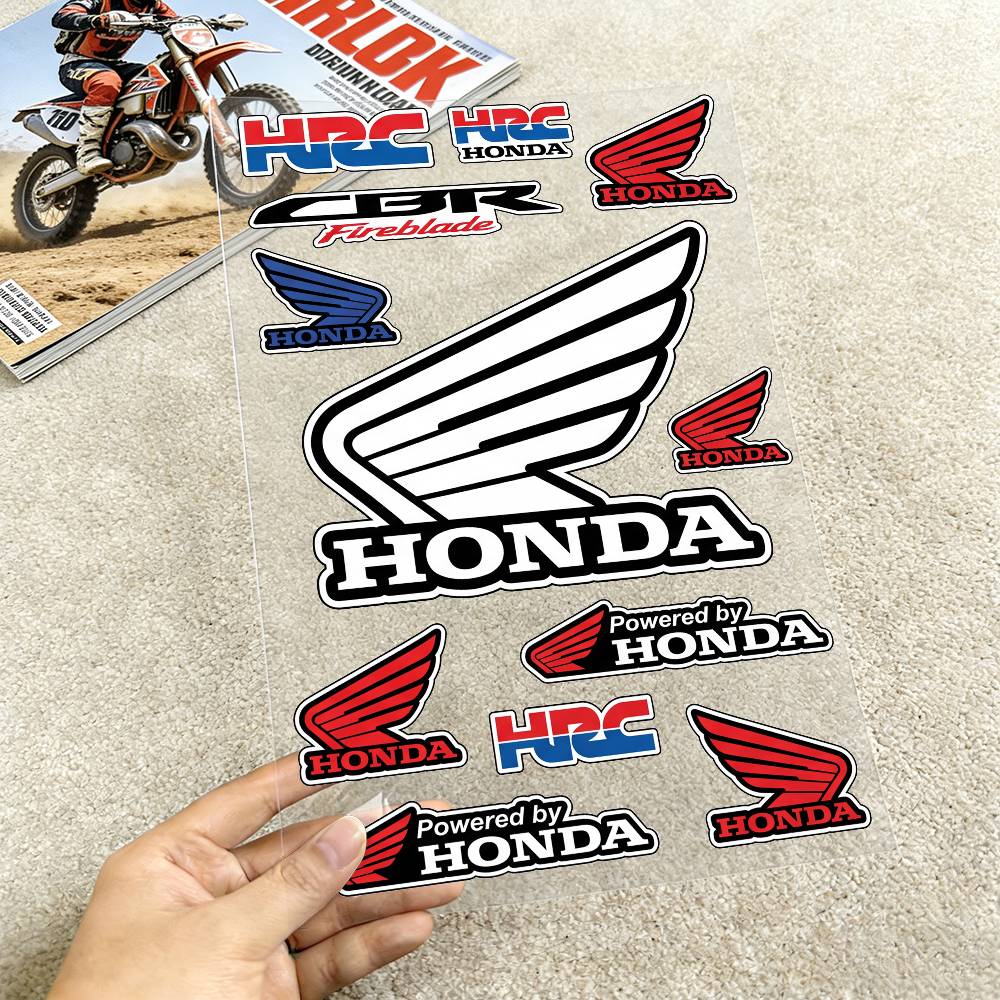 FOR HONDA Universal Multi-Purpose Reflective Waterproof Stickers Scratch Conceal For Auto Bike Helmet Mug Fridge DecorationOW3 Vhbm0