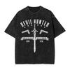 Devil May Cry Dante Manga Washed TShirt DMC Graphic Print TShirts for Men Women Clothing Cotton Oversized Short Sleeve Tees