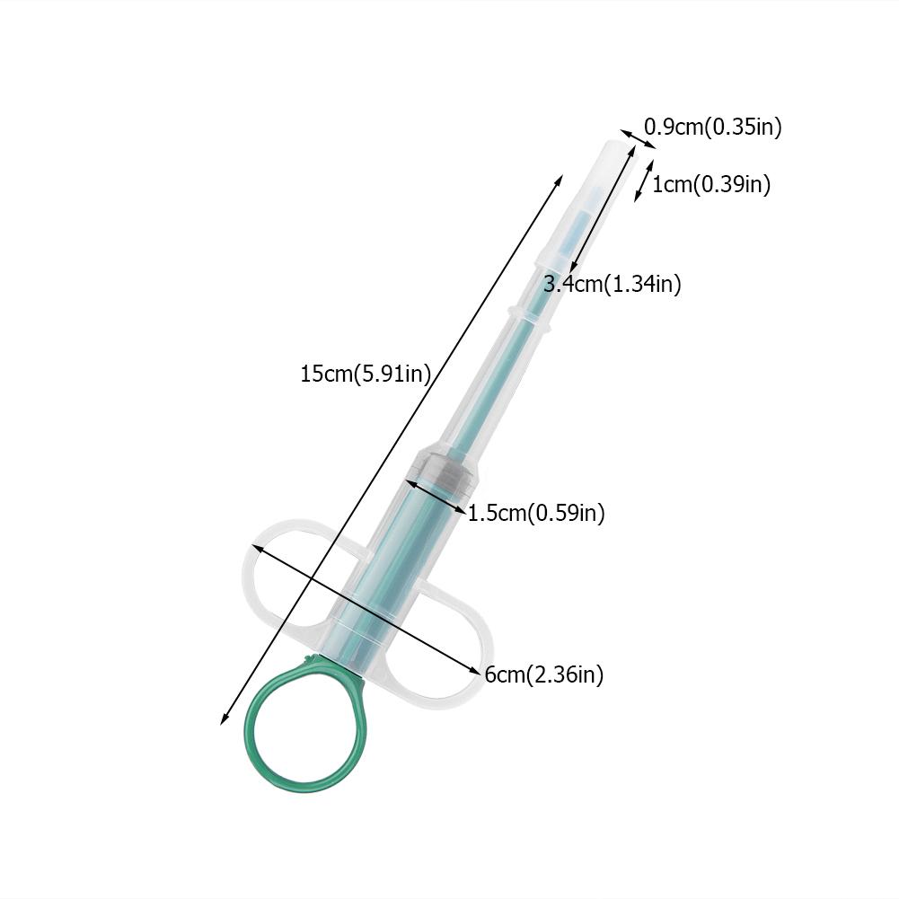 10 Stück Haustier Tier Katze Hund Medizin Fütterungswerkzeug Pille Tablette Kapsel Schieber Futterspender (Grün)