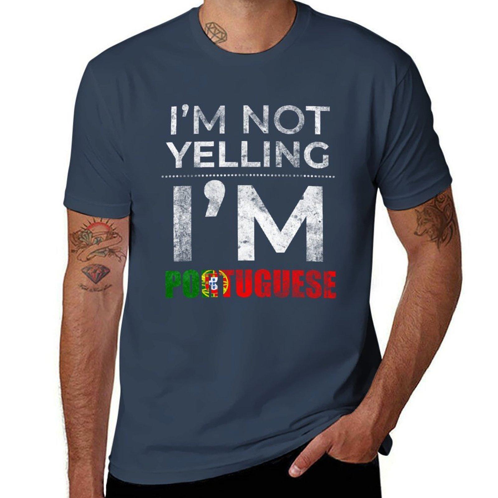 Im Not Yelling Im Portuguese TShirt Halloween Theme TShirt S