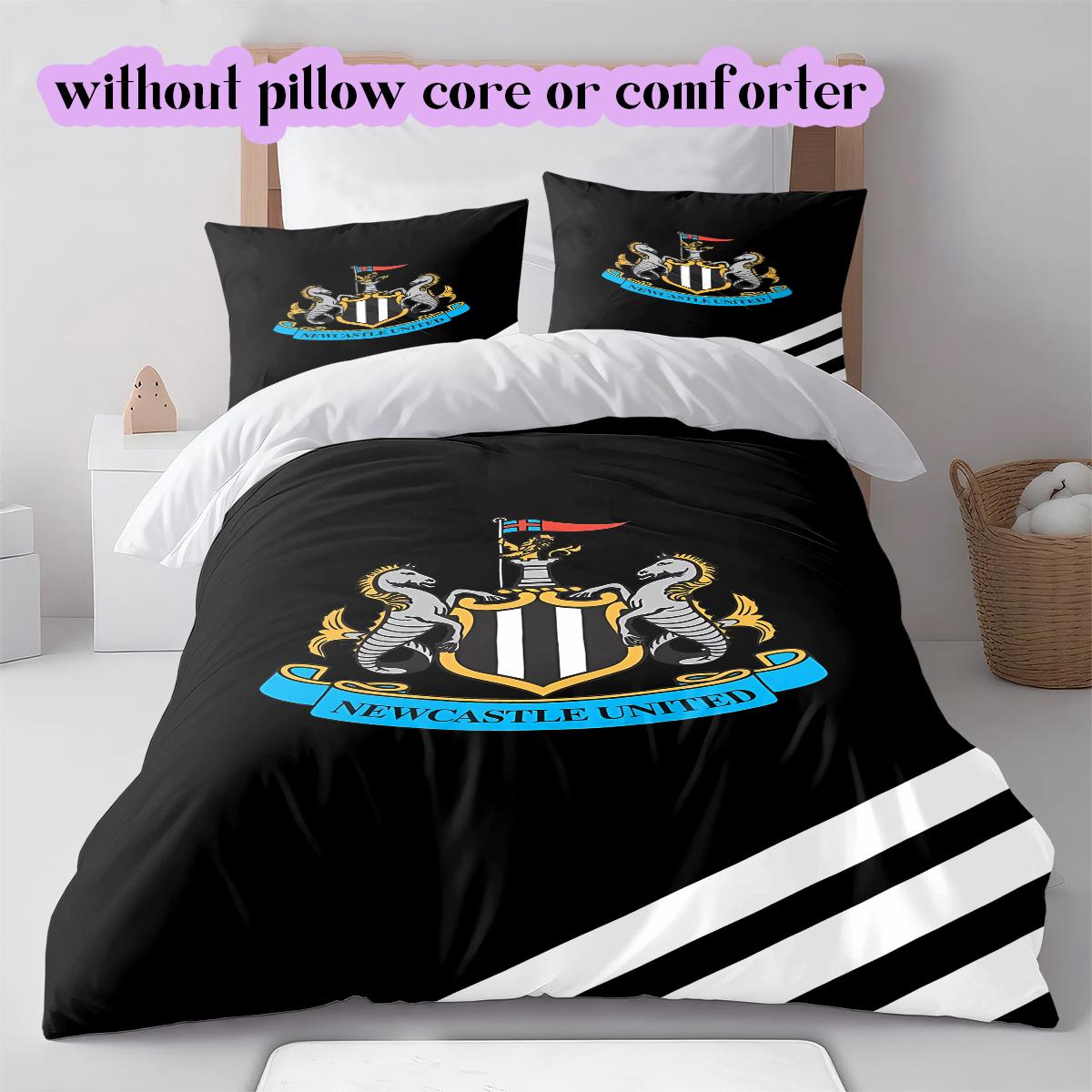 

Football ClubPattern Bedding Quilt Set Quilt Cover Pillowcase Home Decoration Birthday Gift (1 * duvet cover + 2 * pillowcase, without core) 140x200cm