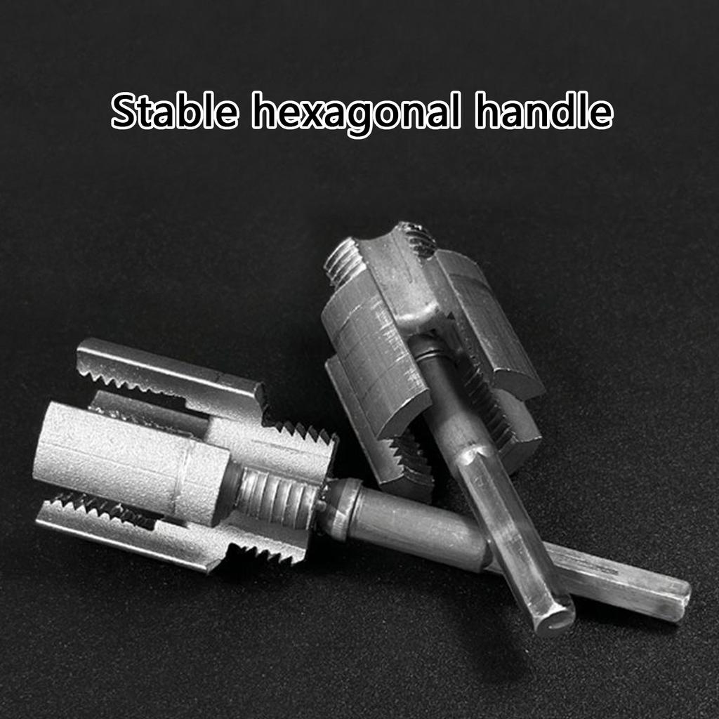 1/2'' 3/4'' Water Pipe Thread Opener Internal External Integrated Water Pipe Wire Opener For Electric Drill