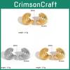 Pendientes Geométricos de Acero Inoxidable Para Mujer Con Textura de Ala