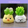 Animal Succulent Cute Resin Statue Action Figure Model For Tabletop Decor Gift