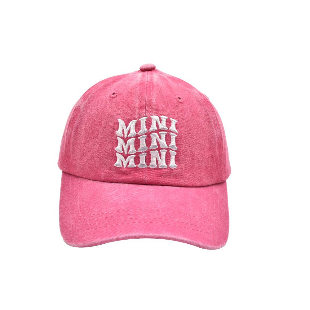 Unisex Mama Mini Parent-Child Embroidery Wash Baseball Caps Spring And Autumn Outdoor Adjustable Casual Hats Sunscreen Hat