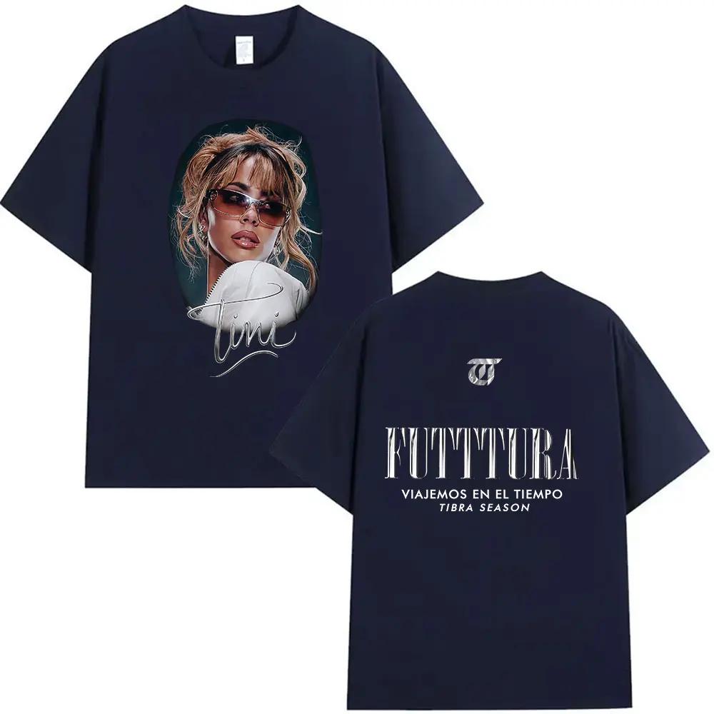 Zpěvačka Tini Stoessel Futtura Tour 2026 Grafická trička Pánská Dámská Fanoušci Móda Pop Oblečení Tričko Retro Bavlněná Trička