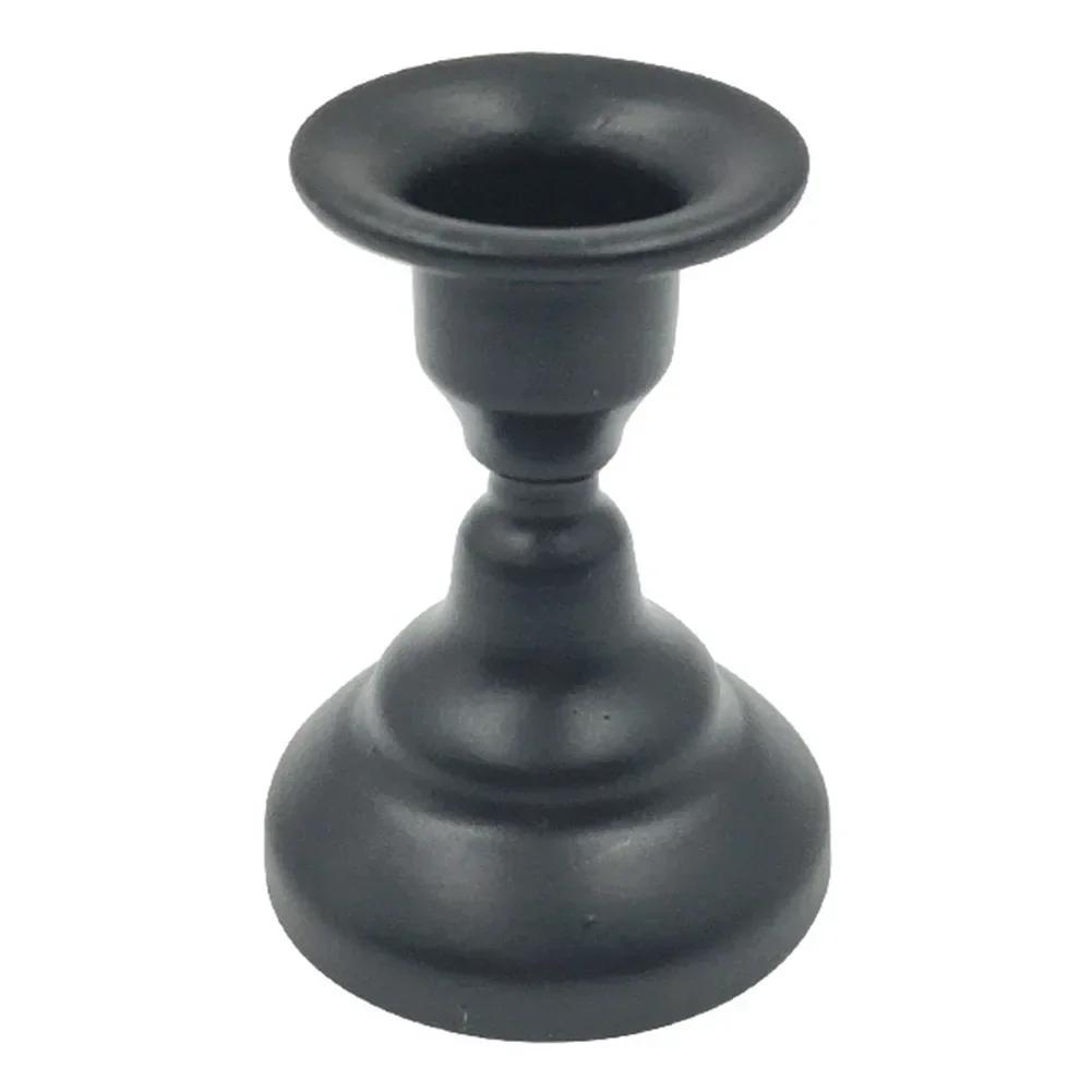Nordic Vintage Metal Candlestick Holders Pillar Iron Art Candlestick For Wedding Party Decor Mini Retro Candle Stick Stand