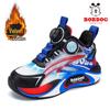 Bobodou Boys' Winter Velvet Basketball Sneakers for Kids