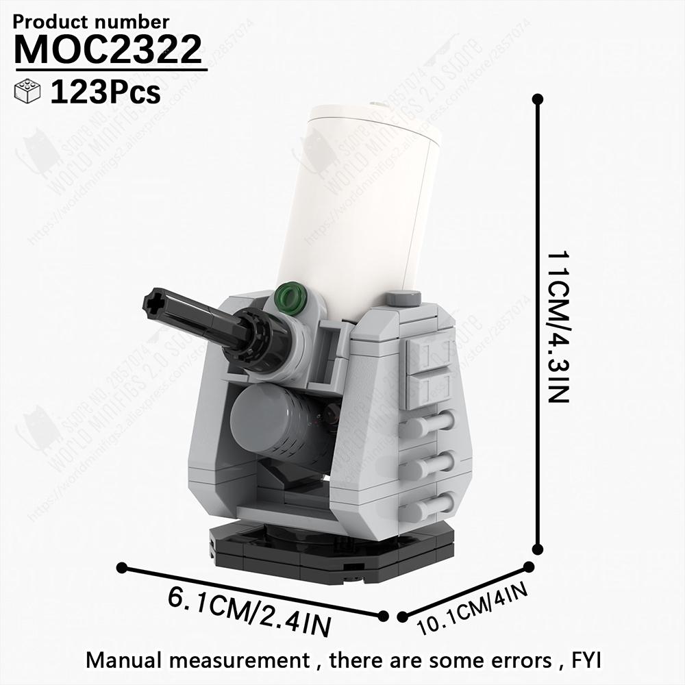 MOOXI Classic Military Space Wars Movie Weapons Gun Cannon Model MOC Bricks DIY Assembled Building Blocks Compatible Figures Toy