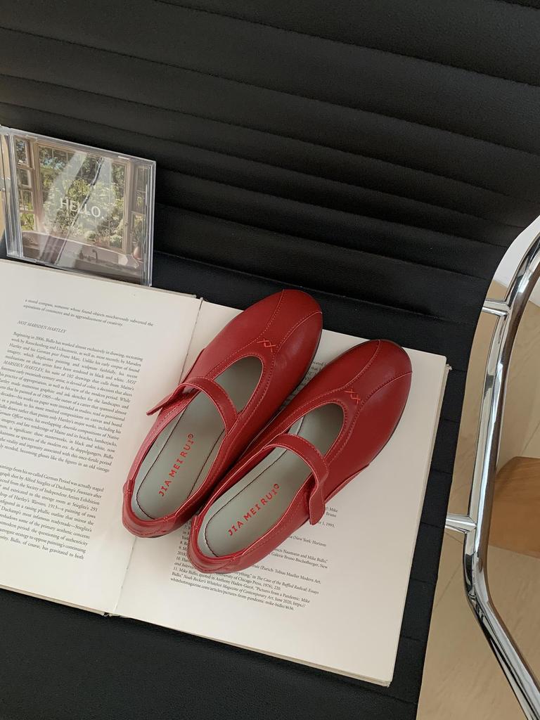 2025 Velcro Ballet Flats: Versatile One-Strap Soft Sole Casual Women's Shoes