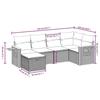 VidaXL Garden Lounge Set with Cushions 6 Pcs, Patio Sofas, Patio Furniture Set, Outdoor Furniture, Mix 3265518