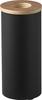 Yamazaki Bottle-Type Half Tissue Case, Brown, W7 X D7 X H13.7cm, RIN Series, Vertical Tissue Case, Space-Saving, Tabletop, Car Door Pocket, 10944