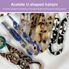 2PCS U-Shaped Hair Fork Fashion Hairpin Acetate Meatball Head Hairclip Fshion Design Bun Sweet Hair Styling Tools for Women Girl