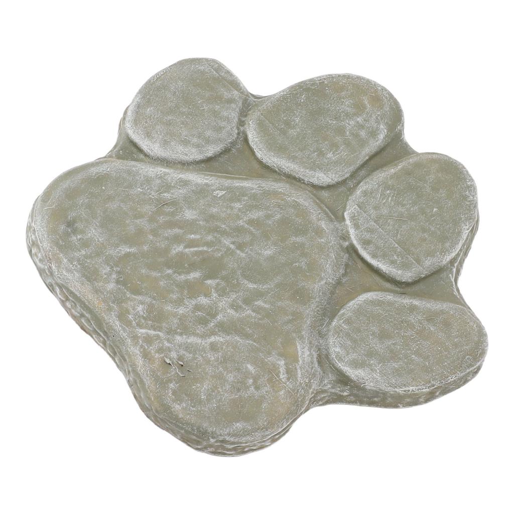 Dog Pawprint Memorial Stone DIY Lettering Dog Grave Marker Pet Monument for Outdoor Lawn Patio