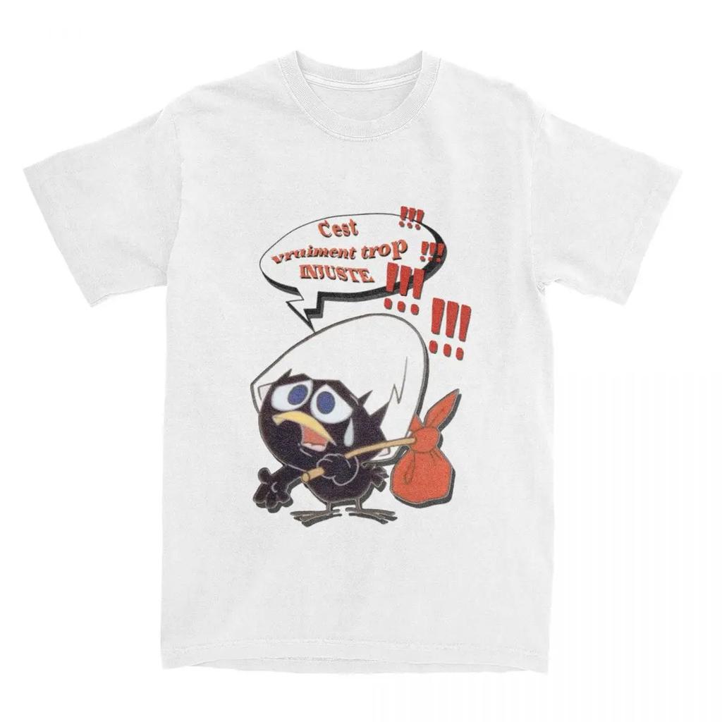 Calimero Cartoon Chicken T Shirt for Men Cotton Casual T-Shirts Round Neck Italian Tv Tees Short Sleeve Tops Printing Streetwear
