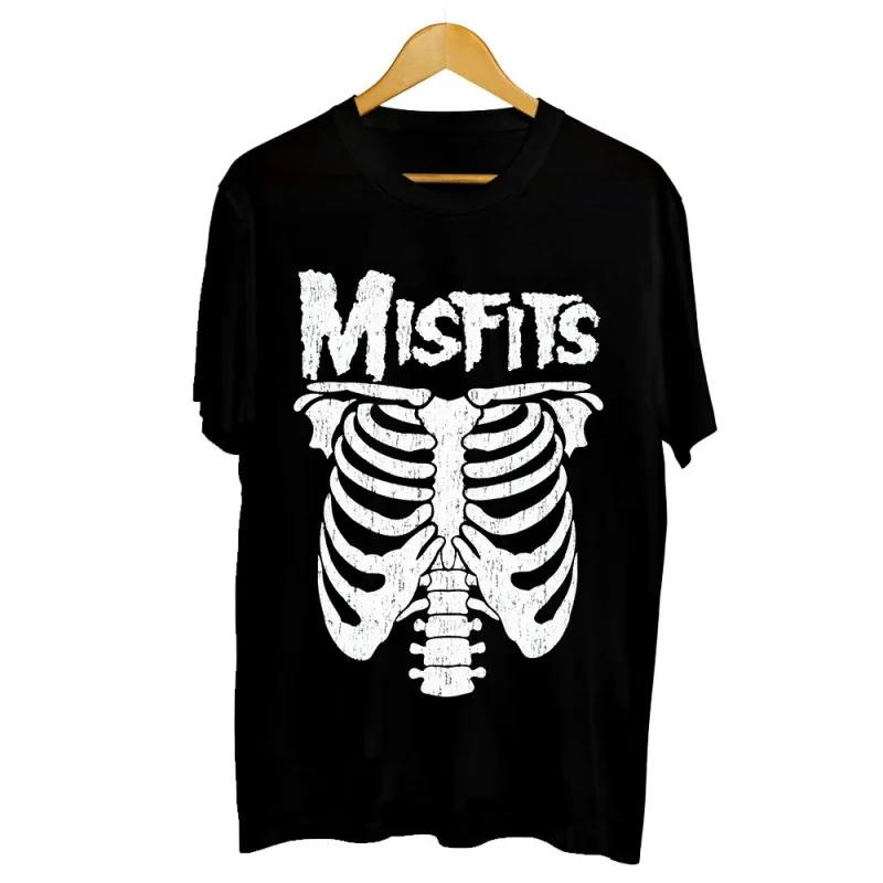 

Футболка Y2K Мужская Женская Harajuku Готическая Хип-Хоп Графический Принт Хлопок Круглый Вырез MISFITS Большие Футболки Топы С Коротким Рукавом XXXXXL небесно-голубой