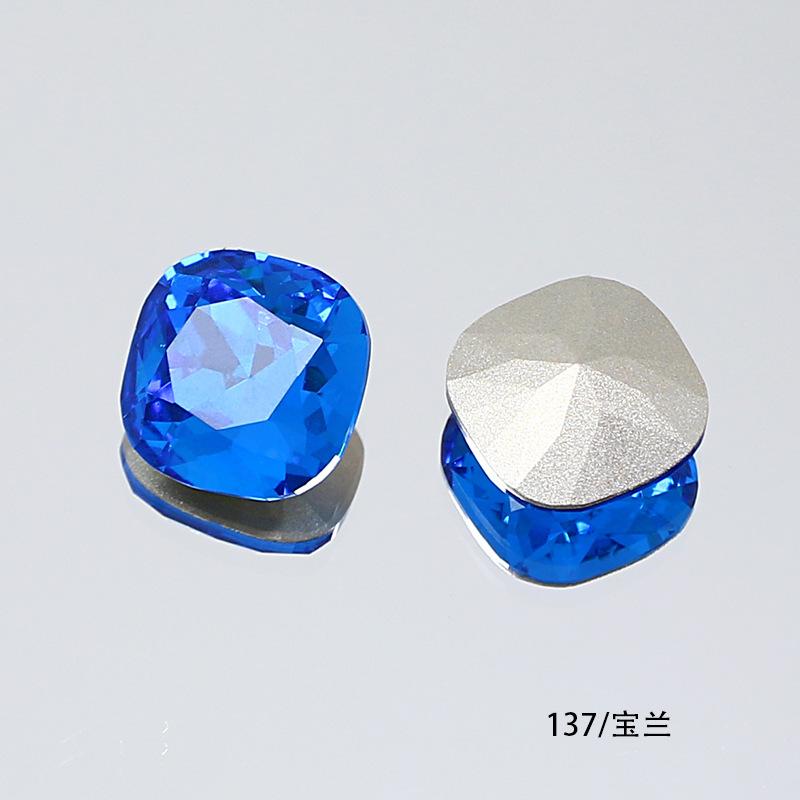 10Pcs Crystal K9 Glass Drill Tip Bottom Drill Fat Square Special-Shaped Nail Drill Clothing Accessories