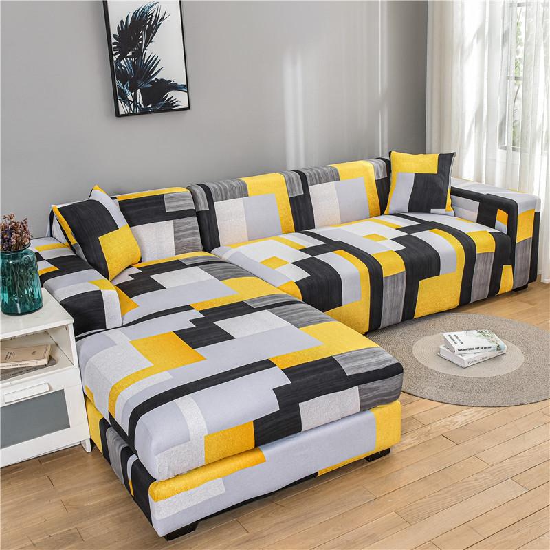 Geometric Sofa Cover Couch Coverastic Sofa Covers For Living Room Corner L Shaped Chaise Longue Armchair Sofa Slipcover