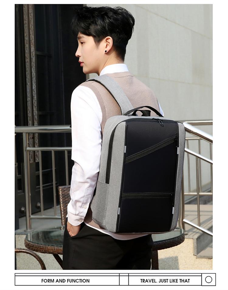 Men's Multifunctional Business Backpack with USB Charging and Large Capacity