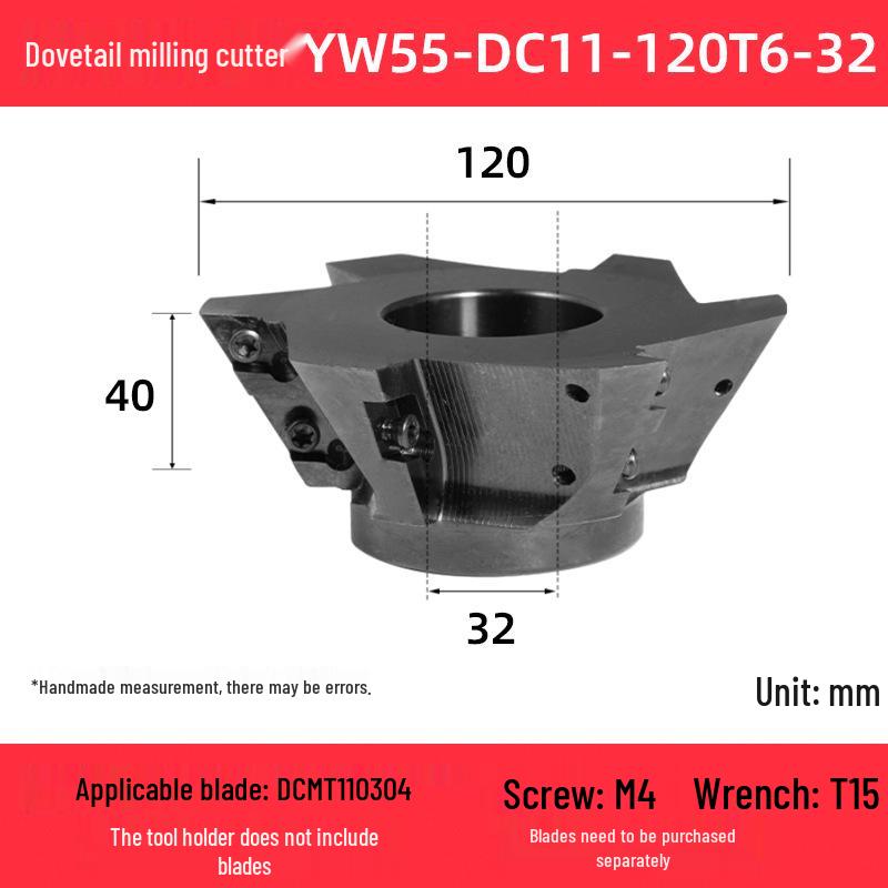 45°-75° CNC V-Shaped Dovetail Groove Milling Cutter with Inner Hole