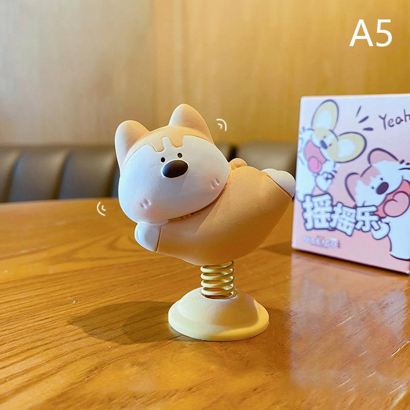 

1 шт., симпатичная собака, украшение для салона автомобиля, креативная пружинная собака, качающая головой, приборная панель, статуэтка, украшение для руки мотоциклиста A5