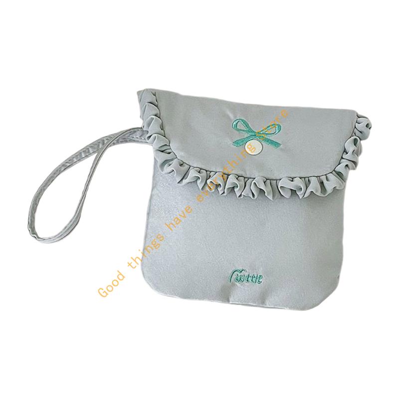 Waterproof Sanitary Pad Holder Soft Milk Velvets Fabric Feminine Essential Bag 55KF