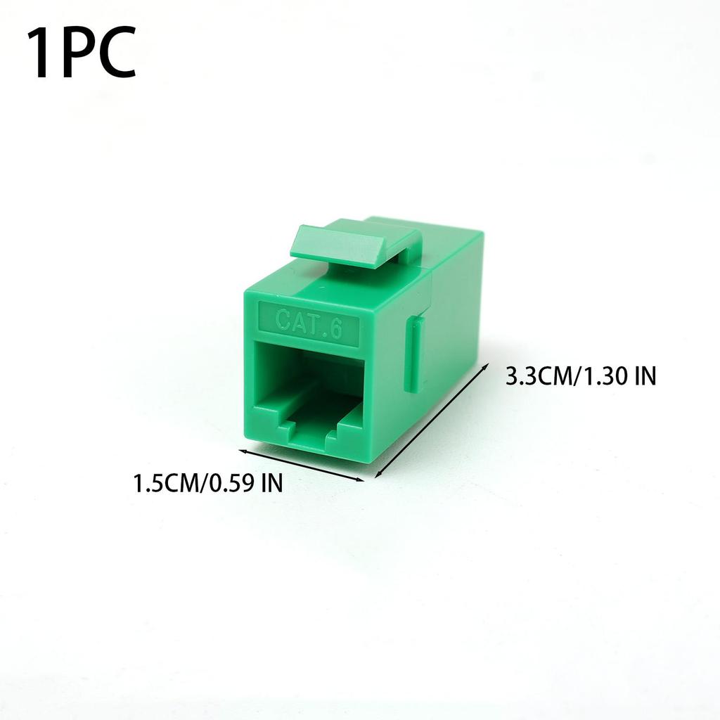 For RJ45 CAT6 Keystone Coupler Female To Female Insert Inline Coupler CAT6 Keystone Colorful Network Straight-through Connector
