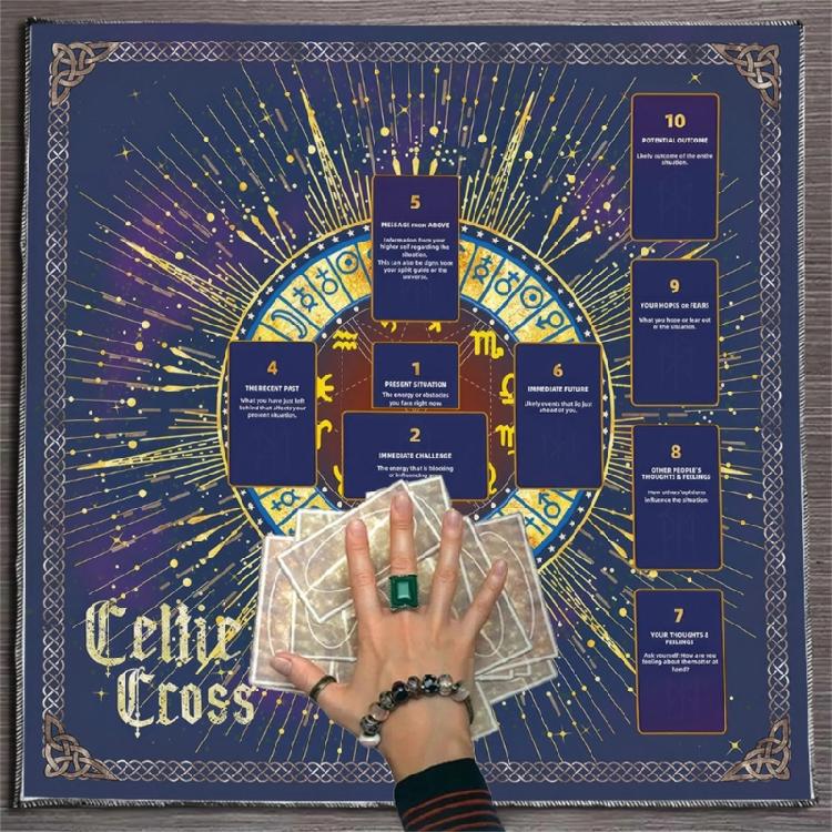 Divinations Tablecloth Reading Card Astrologys Tarots Cards Tablecloth Altars Cloth Divinations Board Game Accessories