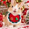 Santa Badge Pet Santa Scarf Crochet Pattern .Knit Kitten Bandana Christmas Cat Bib  Cat Lovers