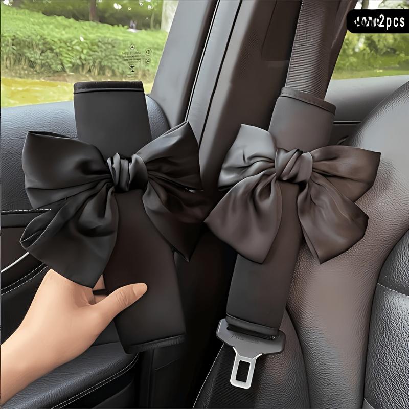 2pcs Women's Seat Belt Shoulder Pad Covers, Cute Bow Seat Belt Covers, Seat Belt Shoulder Pads, Seat Belt Accessories, Car Interior