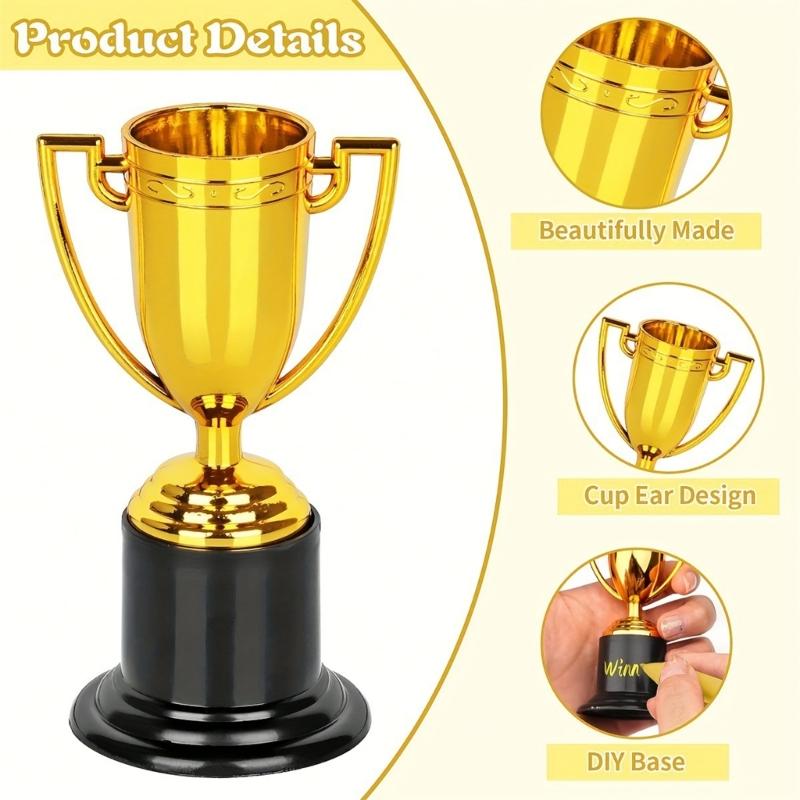 6Pcs Award Trophies Cups Soccer Medals Prize Cup Basketball Football Winners Gifts for Game School Rewarding Supplies