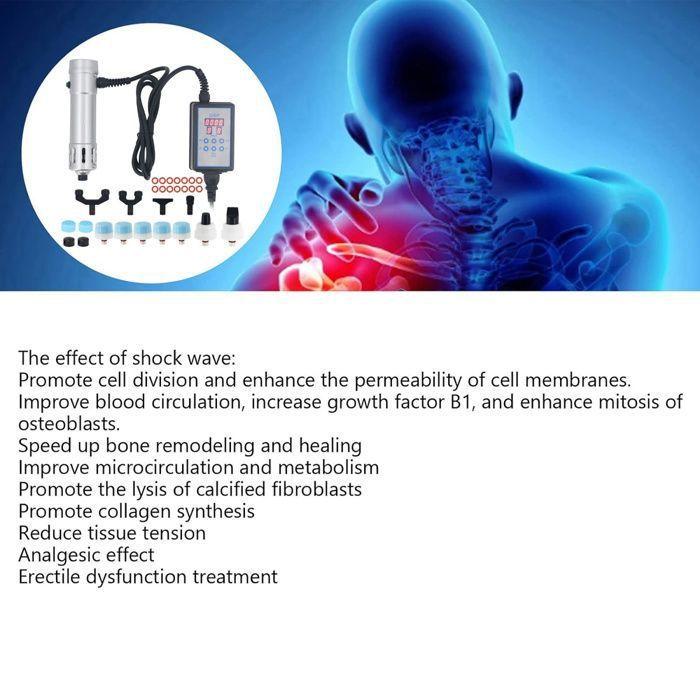 Muscle Shock Wave Massage Device, Adult, EU, Silver Label