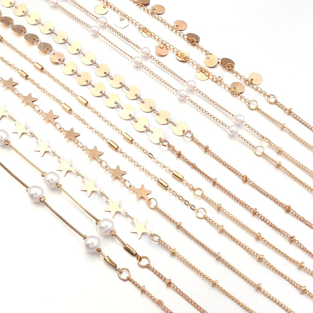 Modische Metall Brillen Kette Sonnenbrillen Lese Brillen Kette Perlen Brillen Kette Anti-Verlust Brillen Lanyard Kette Damen Brillen Kette