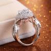 New Eternity Engagement Ring with Clear White Cubic Zirconia Prong Setting Fashion Wedding Rings for Women