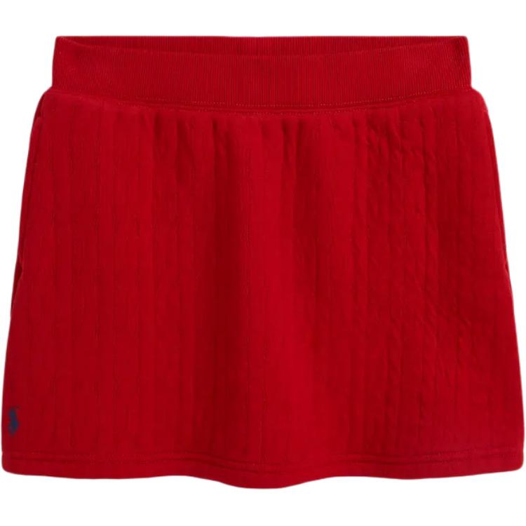 Polo Ralph Lauren Pocket Design Knitted Short Solid Color Animal Totem Embroidery Pattern Midi Skirt Spring Summer Kids Kids Skirts CWPOSKTG6H20144