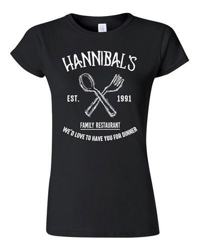Junior Hannibals Family Restaurant Love To Have You For Dinner DT T-Shirt Tee Unisex T-Shirt