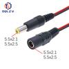 5.5X2.5MM Alligator Clip To DC Power Plug Connector Adapter Plug 25CM Test Leads Wire DC 5.5*2.1mm Crocodile Male Female Connect