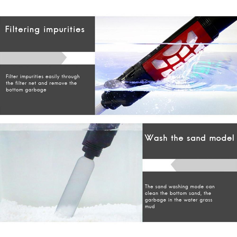 Aquarium Automatic Water Changer Gravel Cleaner Electric Sand Suction Pump
