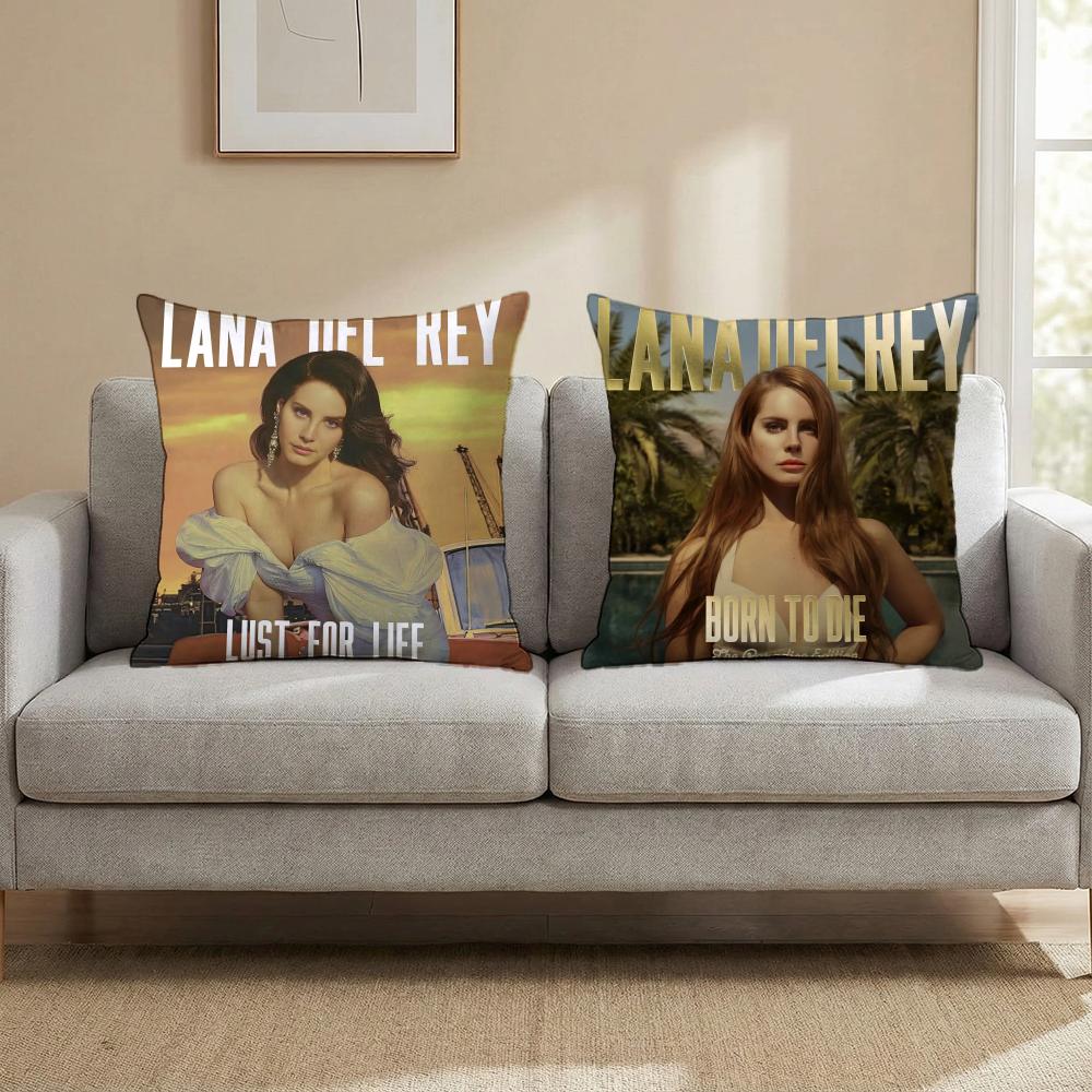 Singer L-Lana Del Rey Cushion Cover Multi-Scene Pillow Cover for Home & Car - Reversible, Soft & Durable for Daily Use