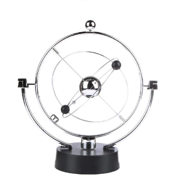 Globe Model Rotation Perpetual Motion Instrument Magnetic Orbit Ornament Orbital Newton Pendulum Model Office House Desk-United Kingdom