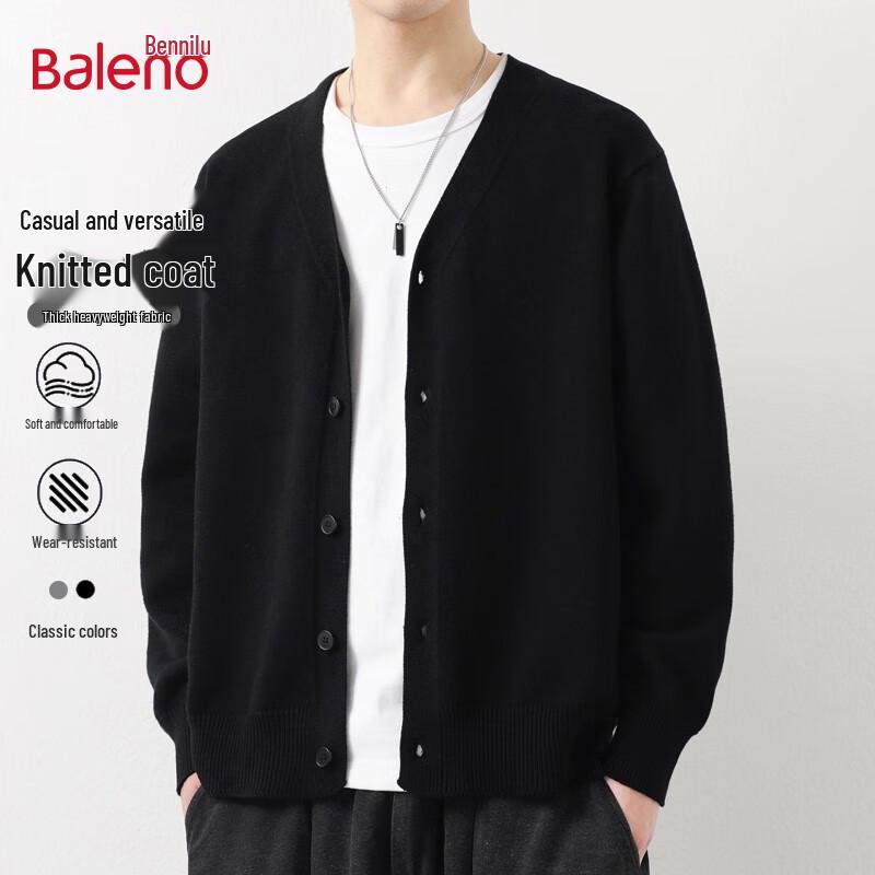 

Мужской вязаный кардиган на пуговицах с V-образным вырезом Baleno 3XL